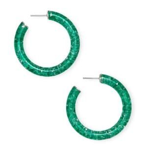 NWT! Kendra Scott Sonnie Sterling Silver & Gemstone Hoop Earrings